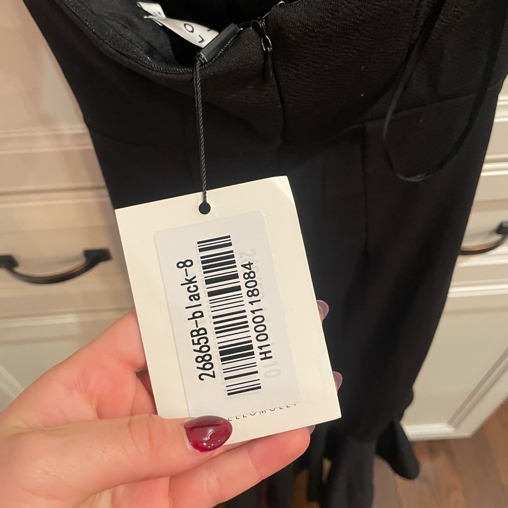 ⭐️🌟HOST PICK🌟⭐️ NIGHT SHINE MIDI DRESS BLACK hello molly size small - Picture 4 of 7
